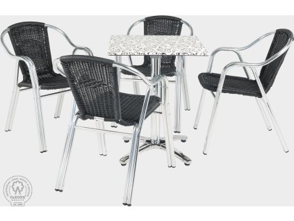 Venkovní set 4x židle   stolek vhodné pro hotely Encarnición