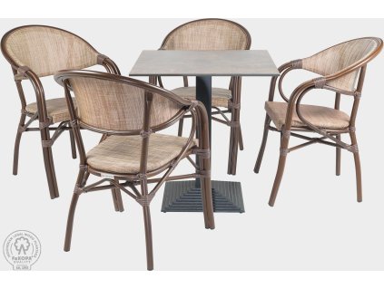 Venkovní souprava sezení 4x křeslo   stůl Luisa