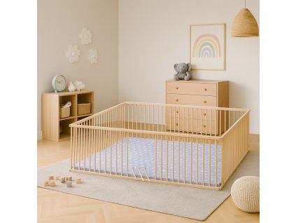 7067 detska drevena ohradka scarlett diana prirodni 180 x 180 x 70 cm