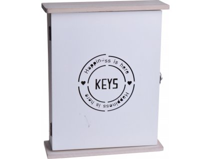 Bílá skříňka na klíče Keys 1702