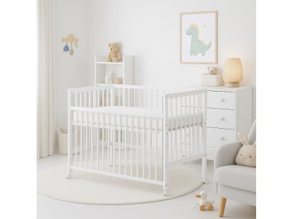 6473 detska postylka scarlett dominik borovice stahovaci bocnice bila 120 x 60 cm