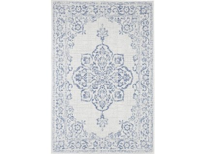 Kusový koberec Beach 103853 Cream/Blue – na ven i na doma (Rozměry koberců 80x150)