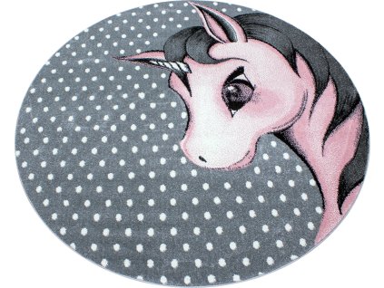Dětský kusový koberec Kids 590 pink kruh (Rozměry koberců 120x120 (průměr) kruh)