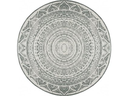 Kusový koberec Twin Supreme 104167 Siruma Green/Cream kruh – na ven i na doma (Rozměry koberců 140x140 (průměr) kruh)