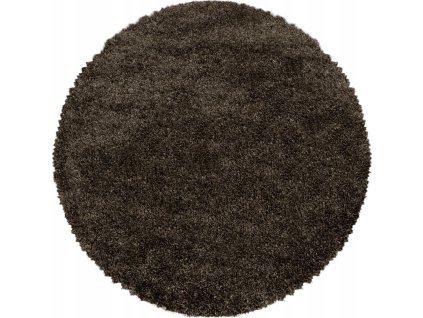 Kusový koberec Fluffy Shaggy 3500 brown kruh (Rozměry koberců 80x80 (průměr) kruh)