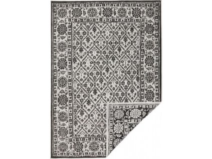 Kusový koberec Twin-Wendeteppiche 103113 schwarz creme