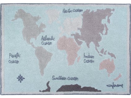 Bio koberec kusový, ručně tkaný Vintage Map