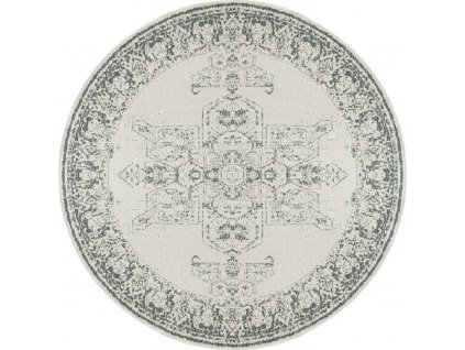 Kusový koberec Twin Supreme 104139 Green/Cream kruh – na ven i na doma (Rozměry koberců 140x140 (průměr) kruh)
