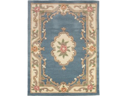 Ručně všívaný kusový koberec Lotus premium Blue (Rozměry koberců 60x120)