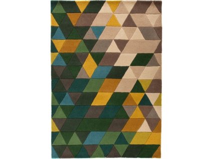 Ručně všívaný kusový koberec Illusion Prism Green/Multi (Rozměry koberců 80x150)