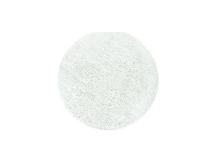 Kusový koberec Fluffy Shaggy 3500 white kruh (Rozměry koberců 80x80 (průměr) kruh)