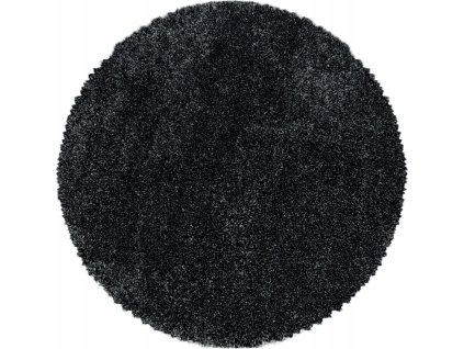 Kusový koberec Fluffy Shaggy 3500 anthrazit kruh (Rozměry koberců 80x80 (průměr) kruh)
