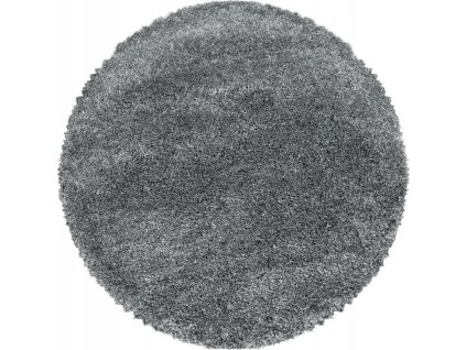 Kusový koberec Fluffy Shaggy 3500 light grey kruh (Rozměry koberců 80x80 (průměr) kruh)