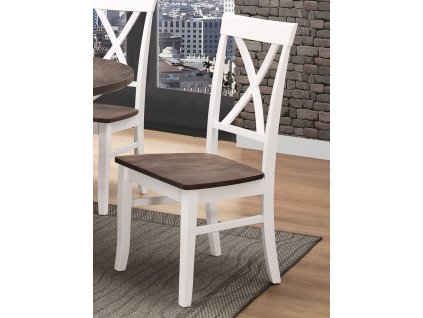 Jídelní čalouněná židle ALICANTE bílá/wenge