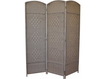 Paravan provázkový třídílný barva světle šedá