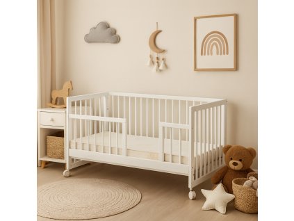 8236 detska postylka scarlett kombi s vyndavacimi prickami buk bila 120 x 60 cm