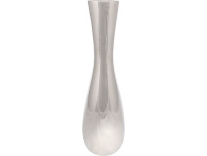 Váza keramická stříbrná.