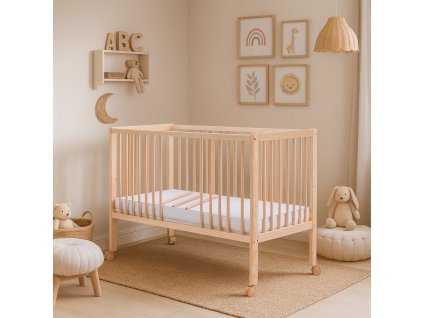 4632 detska postylka vyndavaci pricky scarlett dominik prirodni eco borovice 120 x 60 cm