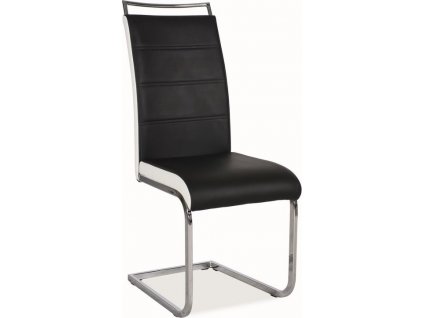Jídelní čalouněná židle H-441 černá/bílá