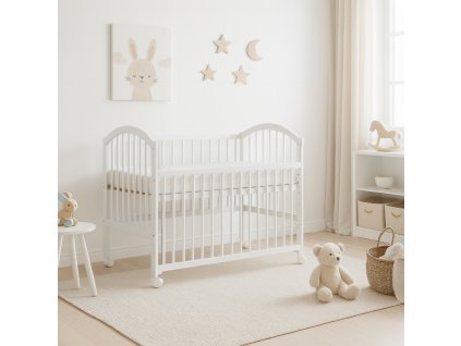 5057 detska postylka se stahovacim bokem scarlett alenka borovice bila 120 x 60 cm