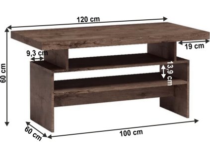 Konferenční stolek, jasan tmavý, INFINITY I-13