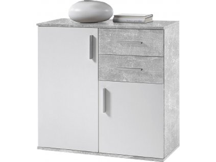 komoda poppy 4 biela beton