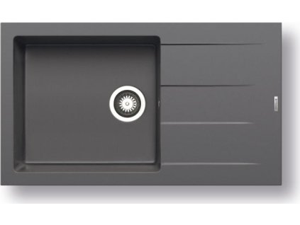 Pyragranitový dřez  ATHLOS 1B 1D PLUS (86x50) iron grey