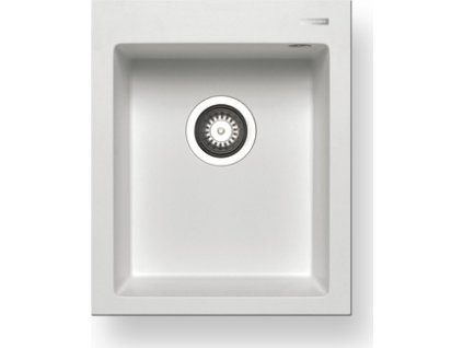 Pyragranitový dřez SIROS 1B (47x51,5) snow