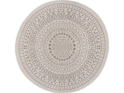 Kusový koberec Twin-Wendeteppiche 105475 Linen kruh – na ven i na doma (Rozměry koberců 140x140 (průměr) kruh)