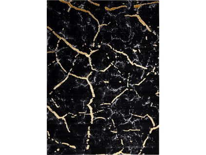 Kusový koberec Gloss 410A 86 3D mramor black/gold