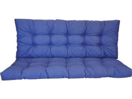 Polstr na zahradní houpačku 120 cm - látka tmavě modrý melír
