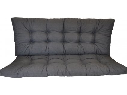 Polstr na zahradní houpačku 130 cm - látka tmavě šedý melír