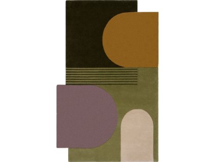 Kusový koberec Abstract Lozenge Green/Multi (Rozměry koberců 120x180)
