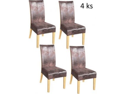 Jídelní židle CHESTER brown - sada 4 kusy Z033