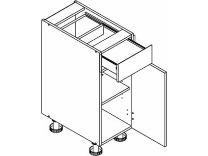 D30S/1 d. skříňka AMELIA vanilka patina