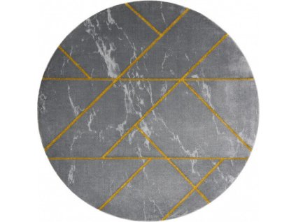 Kusový koberec Emerald geometric 1012 grey and gold kruh (Rozměry koberců 120x120 (průměr) kruh)