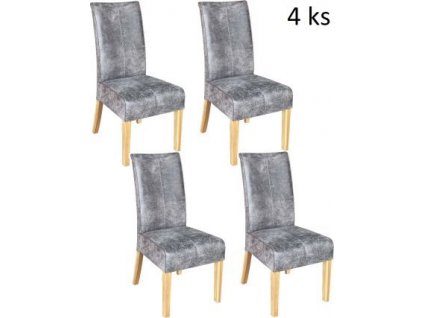 Jídelní židle CHESTER grey - sada 4 kusy Z031