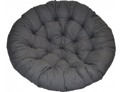 Polstr deluxe na křeslo papasan 100 cm - látka tmavě šedý melír