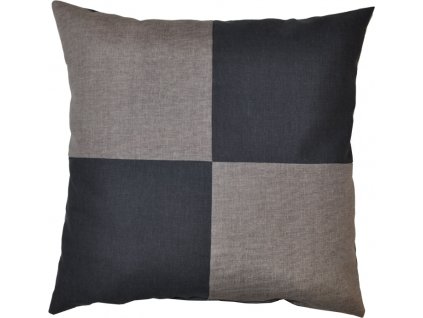 Veselý polštářek - šedá/tmavě šedá