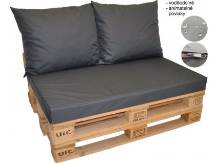 Polstry na paletový nábytek voděodolné -barva graphite 301