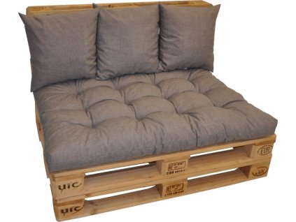 Polstry na paletový nábytek sada EASY - látka šedý melír