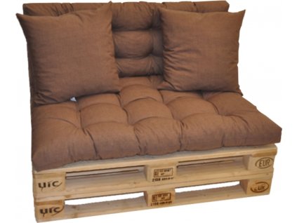 Polstry na paletový nábytek - látka hnědý melír