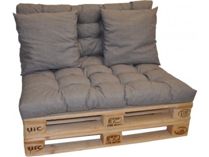 Polstry na paletový nábytek - látka šedý melír