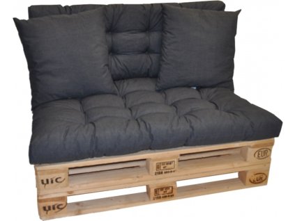 Polstry na paletový nábytek - látka tmavě šedý melír