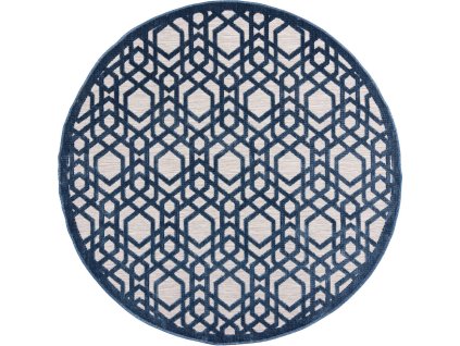 Kusový koberec Piatto Oro Blue kruh – na ven i na doma (Rozměry koberců 160x160 (průměr) kruh)