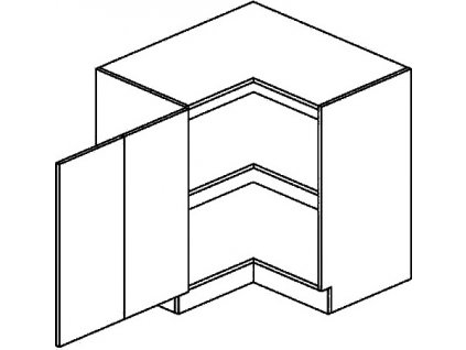 DRPL d. skříňka rohová PREMIUM de LUX 90x90 cm olše