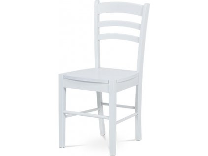 Jídelní židle celodřevěná, bílá