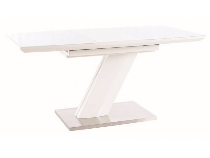 Jídelní stůl rozkládací TORONTO 120x80 bílá mat
