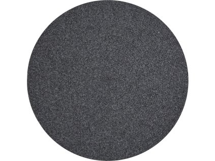 Kusový koberec Braided 105550 Dark Grey kruh – na ven i na doma (Rozměry koberců 150x150 (průměr) kruh)