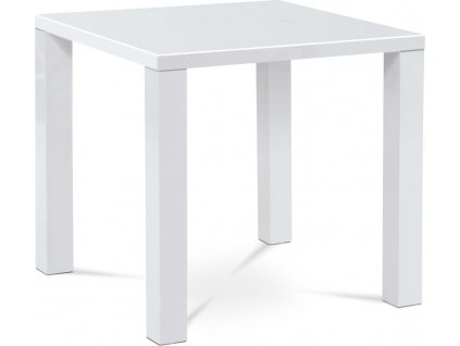 Stůl čtverec 80x80 bílá lesk